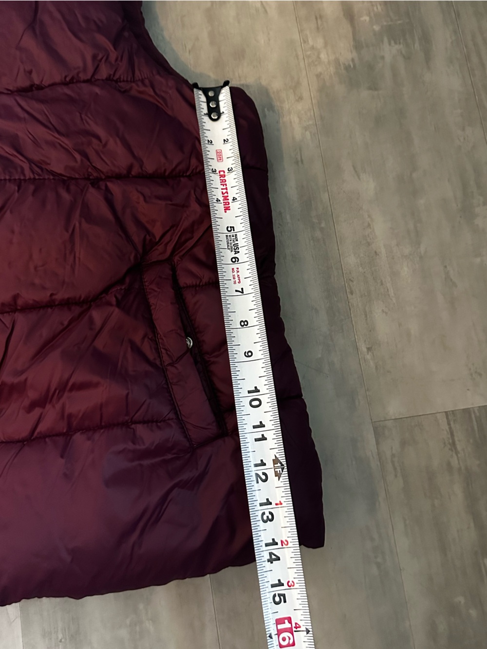Old Navy Burgundy Quilted Puffer Vest - Picture 9 of 9